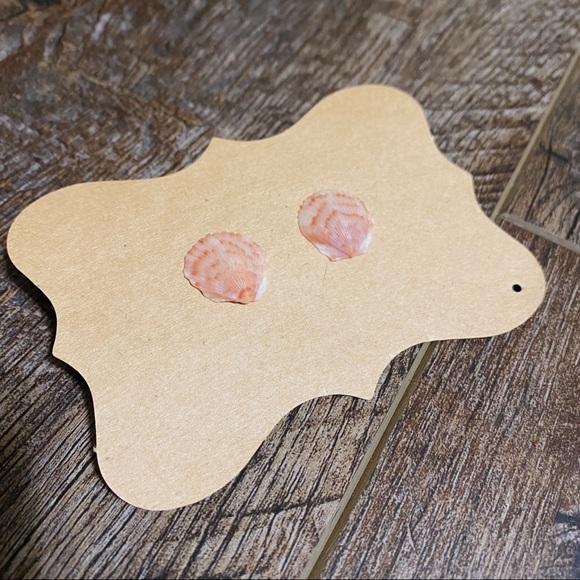 Authentic Real Seashells Earrings Jewelry Pensacola Florida Beach Sea Shells - Picture 5 of 5